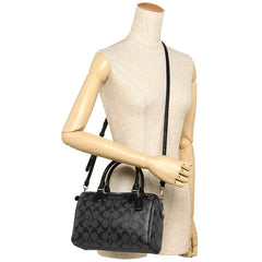 Coach 58312 Signature Mini Bennett Satchel Black Smoke