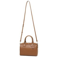 Coach F57521 Mini Bennett Satchel Crossgrain Dark Saddle Brown