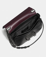 Coach 18858 swagger shoulder bag 20 glovetanned dark black oxblood