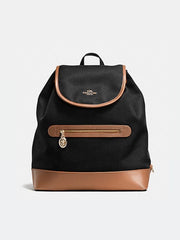 Coach f37240 Sawyer Backpack In Canvas Black