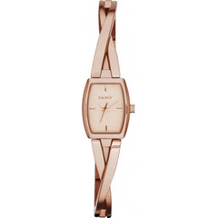 Dkny Ny2314 Crosswalk Rose Gold Plated Crossover Bangle Watch
