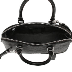 Coach F58295 Mini Sierra Signature Pvc Satchel Crossbody Bag Black Smoke
