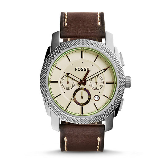 Fossil Fs5108 Machine Chronograph Espresso Leather Watch
