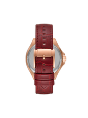 Fossil BQ2660 Evanston Automatic Red Leather Strap Watch