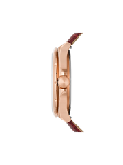 Fossil BQ2660 Evanston Automatic Red Leather Strap Watch