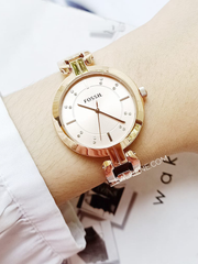 Fossil BQ3206 Kerrigan Three Hand Rose Gold Tone Stainless Steel Watch