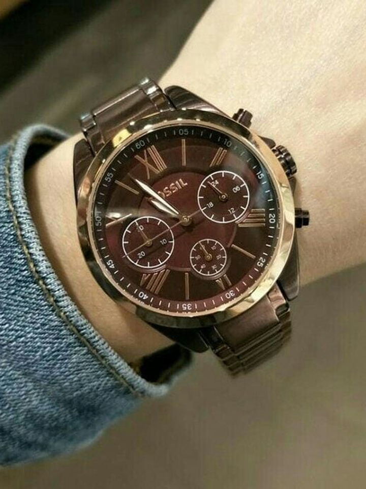 Fossil BQ3281 Modern Courier Midsize Chronograph Wine Stainless Steel Watch