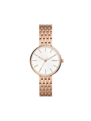 Fossil BQ3463 Hutton Three-Hand Rose Gold-Tone Stainless Steel Watch