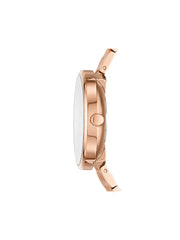 Fossil BQ3463 Hutton Three-Hand Rose Gold-Tone Stainless Steel Watch