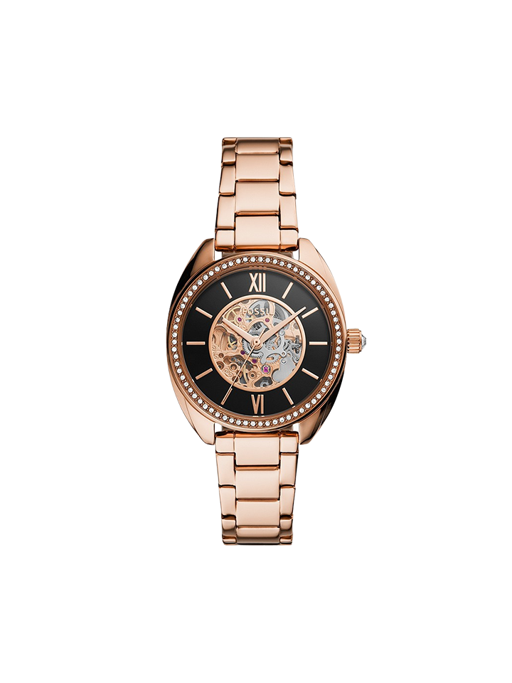Fossil BQ3728 Vale Automatic Rose Gold-Tone Stainless Steel Watch