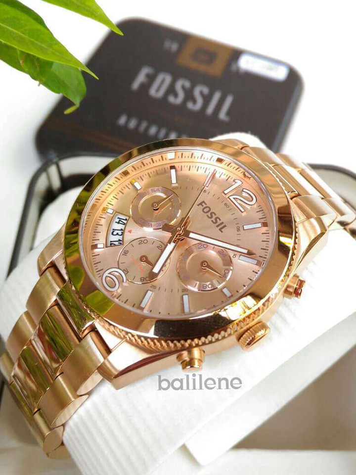 Jam Tangan Fossil ES3885 Boyfriend Perfect Rosegold Original