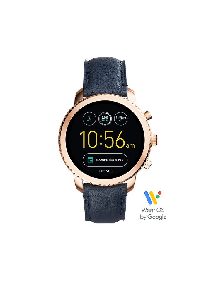 Fossil FTW4002 Gen Smartwatch Explorist Navy Leather – Balilene