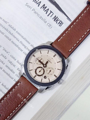 Fossil FS5620 Machine Chronograph Brown Leather Watch