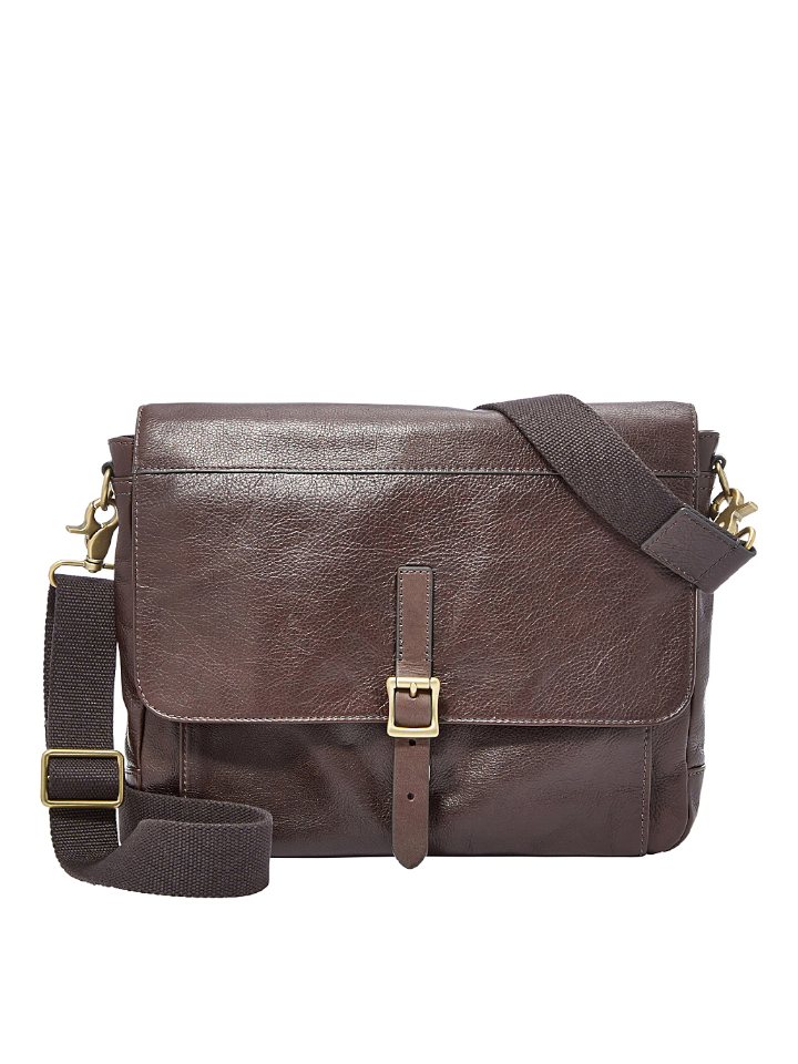 Fossil-MBG9034201-Defender-Ew-City-Dark-Brown-Bag-Balilene-depan