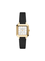 Fossil Raquel Three-Hand Black Eco Leather Watch