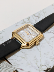 Fossil Raquel Three-Hand Black Eco Leather Watch