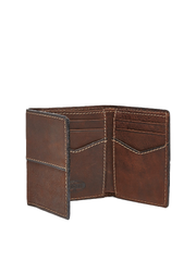 Fossil SML1068201 Ethan Trifold Dark Brown