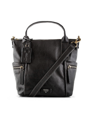 Fossil ZB6696001 Emerson Medium Leather Satchel in Black