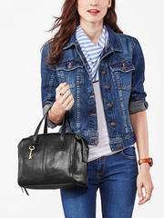 Fossil ZB6847001 Emma Satchel Black