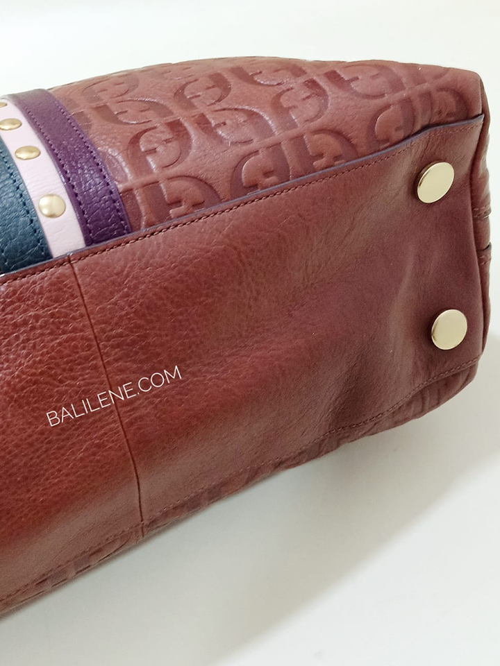 Fossil-ZB7838914-Maya-Satchel-Brown-Multi-Balilene-tampak-bawah