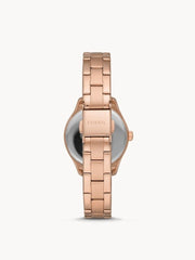 Fossil BQ3639 Rye Three-Hand Date Rose Gold-Tone Stainless Steel Watch