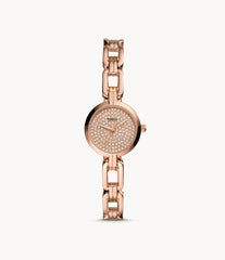 Fossil Bq3560 Kerrigan Mini Three Hand Rose Gold Tone Stainless Steel Watch