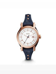 Fossil ES3909 Original Small Boyfriend Navy Leather Watch