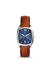 Fossil FS5354 Knox Dual Time Blue Dial Brown