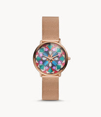 Fossil LE1091 Damenuhr Prismatic Kaleido Edelstahl Rosegold