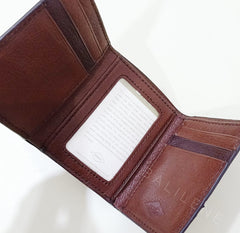 Fossil Sml1436914 Easton RFID Trifold Brown Multi