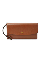Fossil SL6851200 Haven Large Triple Gusset Flap Clutch Brown