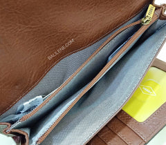 Fossil Sl7921914 Rfid Logan Flap Brown Multi