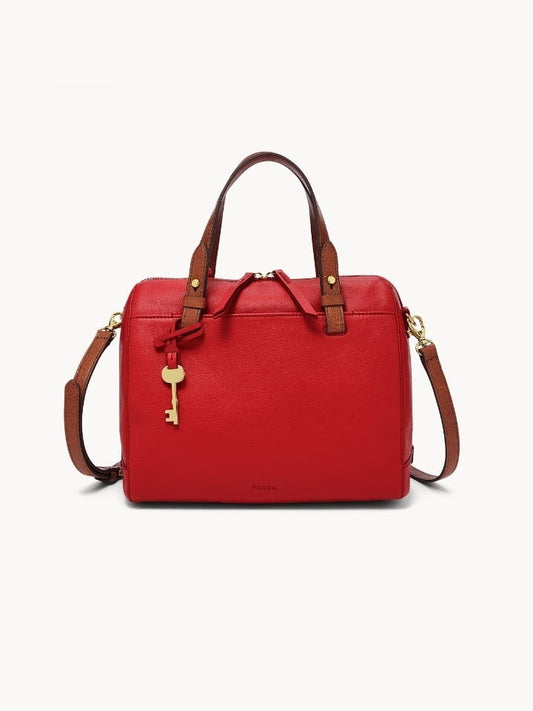 Fossil Zb7256646 Rachel Satchel Brick Red