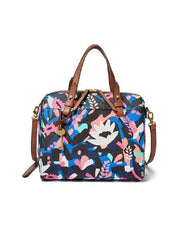 Fossil Zb7314979 Rachel Satchel Black Floral Bag