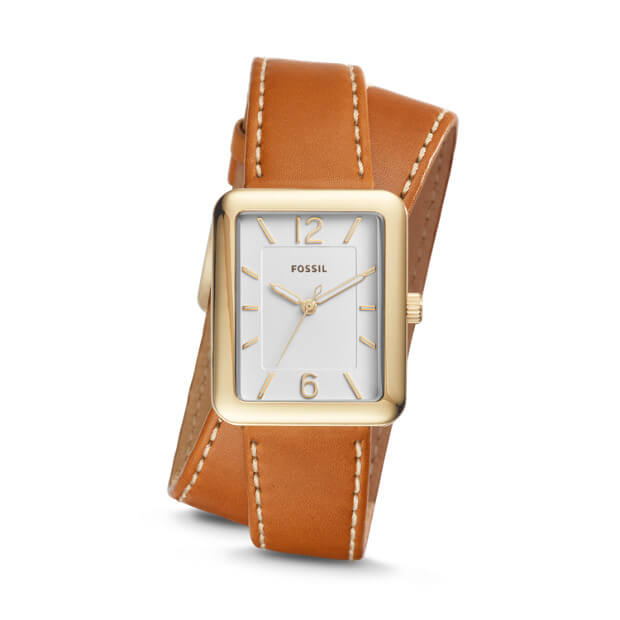 Jam Tangan Fossil Es4159 Atwater Three hand Luggage Leather Brown Balilene