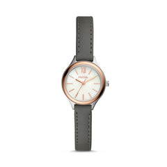 Fossil BQ3135 Suitor Mini Three-Hand Grey Leather Watch