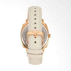 Fossil BQ3261 Georgia Leather White Rosegold Watch