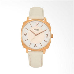 Fossil BQ3261 Georgia Leather White Rosegold Watch
