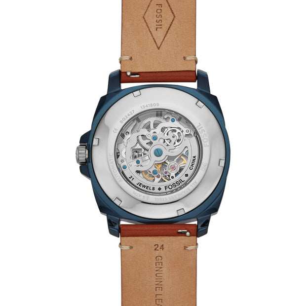 Privateer sport mechanical luggage leather watch hotsell