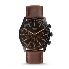 Fossil BQ2457 Sullivan Multifunction Brown Leather Watch Jewelry