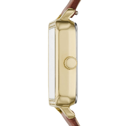 Fossil Bq3369ie Shiloh Three-hand Brown Leather Watch