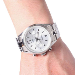 Fossil CH2968 Del Rey Chronograph Silver Dial Stainless Steel Watch