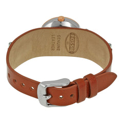 Fossil ES3855 Georgia White Dial Brown Leather Watch