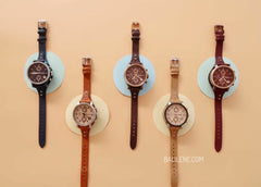 Fossil ES4046 Boyfriend Sport Chronograph Brown Leather Watch