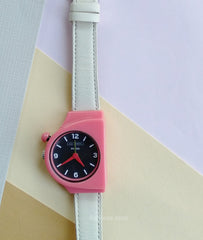 Fossil Ekw1005 Eley Kishimoto Pink White Leather