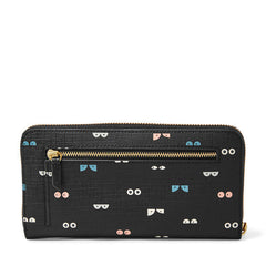 Fossil SL7199016 Emma Rfid Large Zip Clutch Black Multi