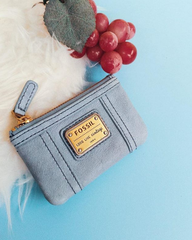 Fossil SL2933180 Emory Zip Coin In Smokey Blue