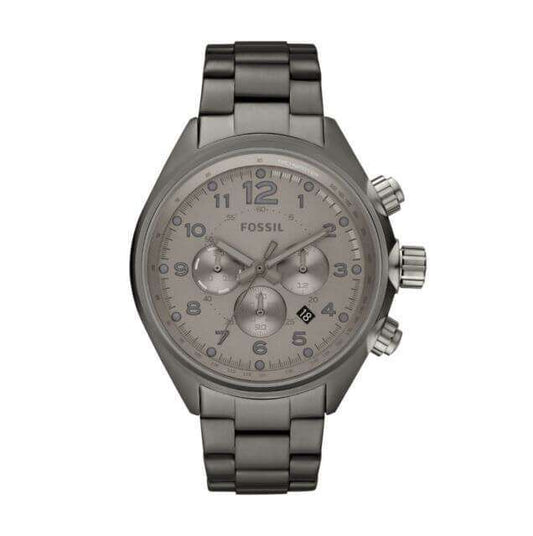 Fossil CH2802 Flight Chronograph Smoke Stainless Steel Watch