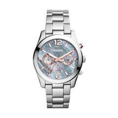 Fossil Es3880 Perfect Boyfriend Gray Mother Of Pearl Dial Ladies Watch