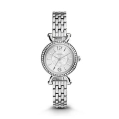 Fossil Es3893 Georgia Silver Dial Stainless Steel Bracele